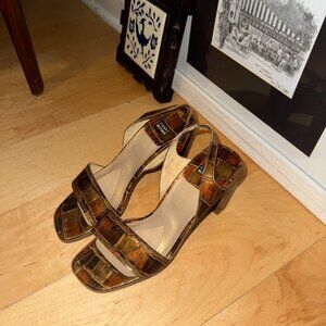vintage stuart weitzman open-toe slingback heels
